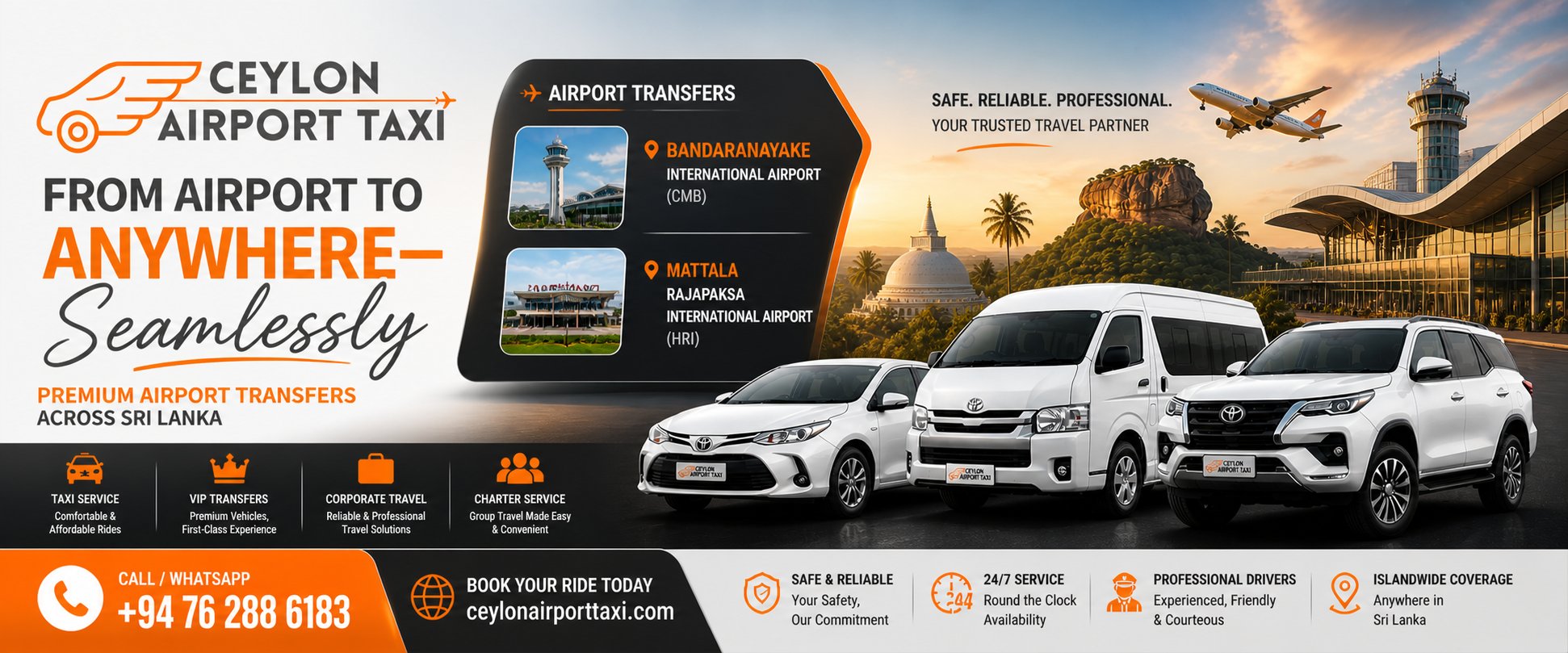 Ceylon Airport Taxi — from the airport to anywhere in Sri Lanka, seamlessly